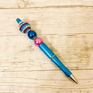 Colorful Handmade Beaded Pen - Black Ink